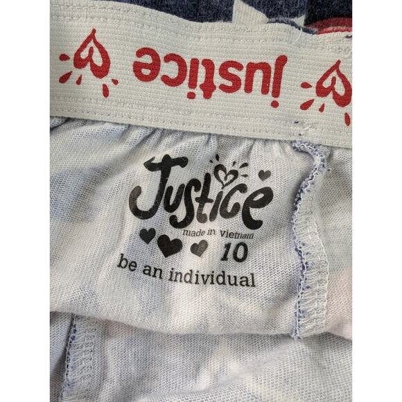 Girls size 10 Justice shorts Patriotic - Picture 6 of 8